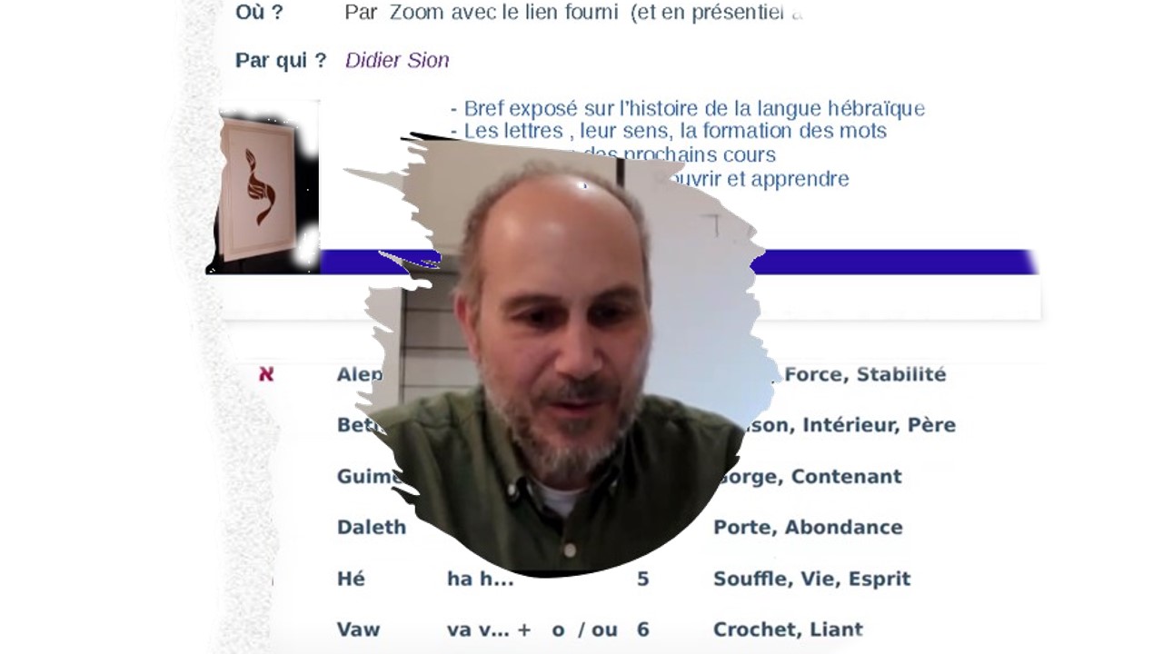 Cours d’Hebreu Janvier 2025