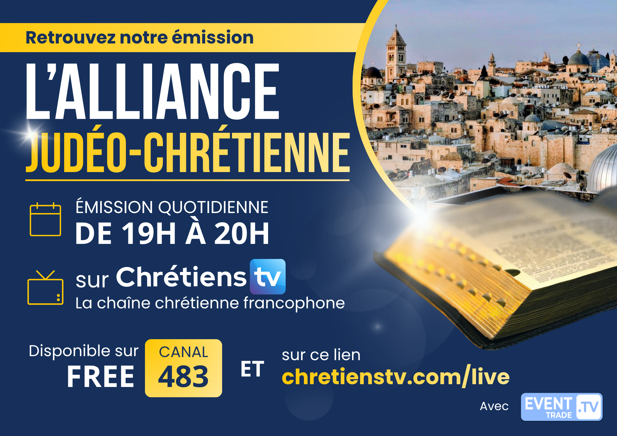 📺 L’Alliance judéo-chrétienne sur Chrétiens TV